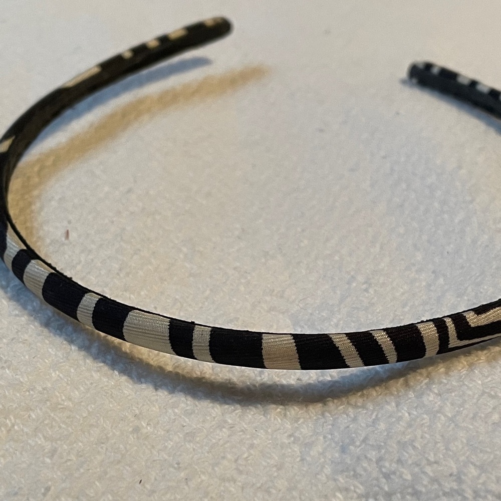 J Crew zebra striped headband